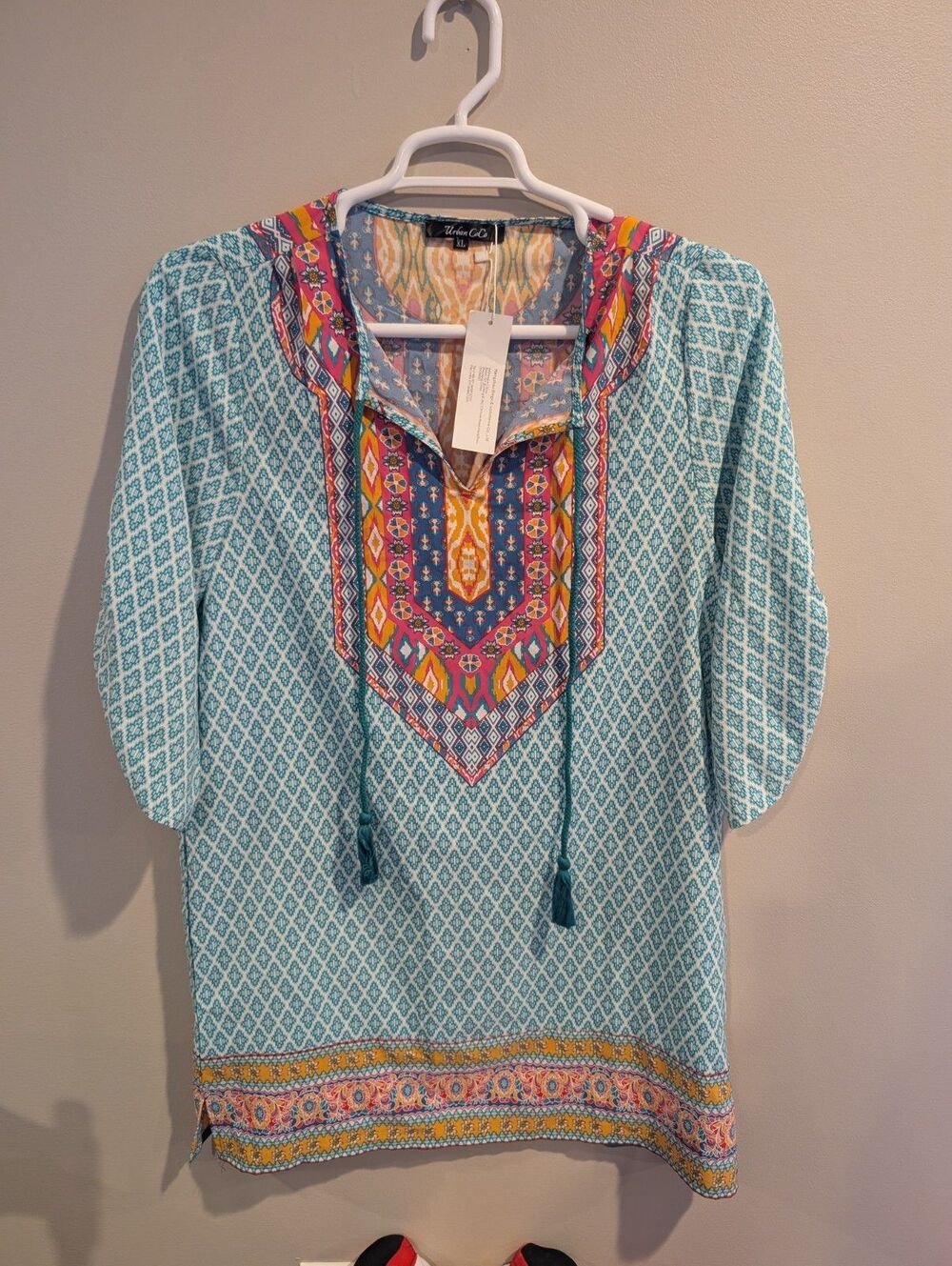 URBAN CoCo Tunic Tassels Boho Hippie XL Festival Vacation Aztec Western NWT